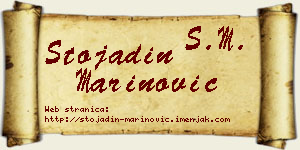 Stojadin Marinović vizit kartica